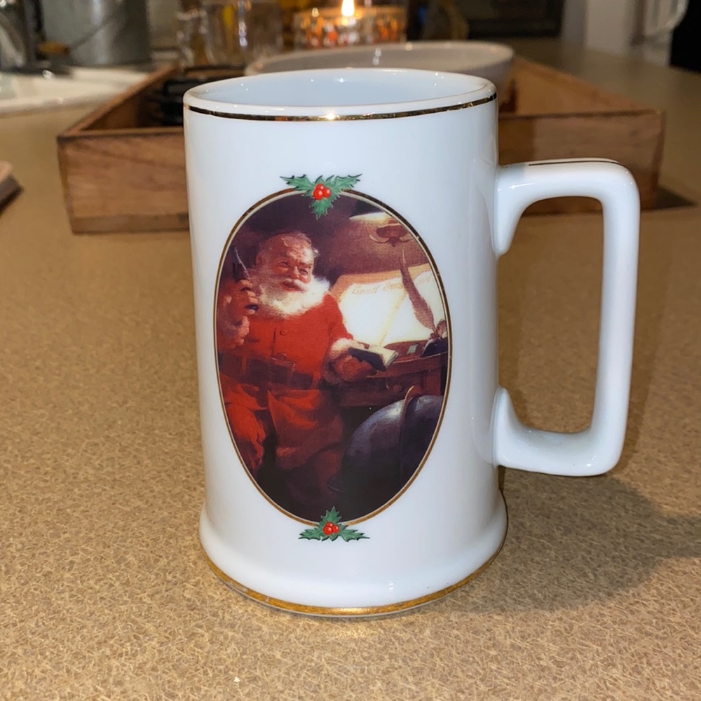Vintage Coca-Cola Santa mug